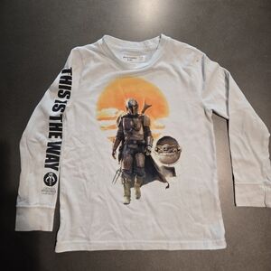 Abercrombie Kids Star Wars Long Sleeve Shirt - White and Orange